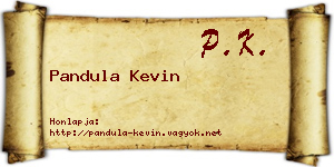 Pandula Kevin névjegykártya